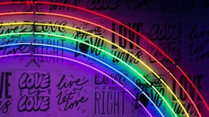 Demokratie leben Regen LGBTQ Regenbogen